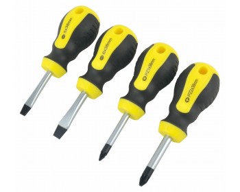 4pc Stubby Screwdriver Set 